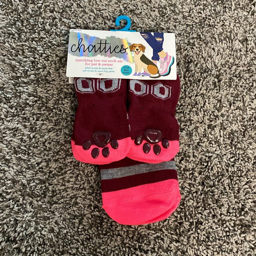 Chatties socks for you and your pet!  NIP